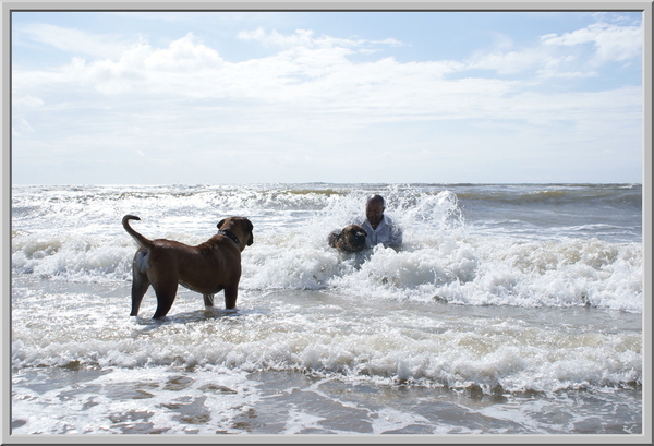 Pootje baden aan het strand!