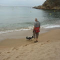 samen met de baas een daje strand